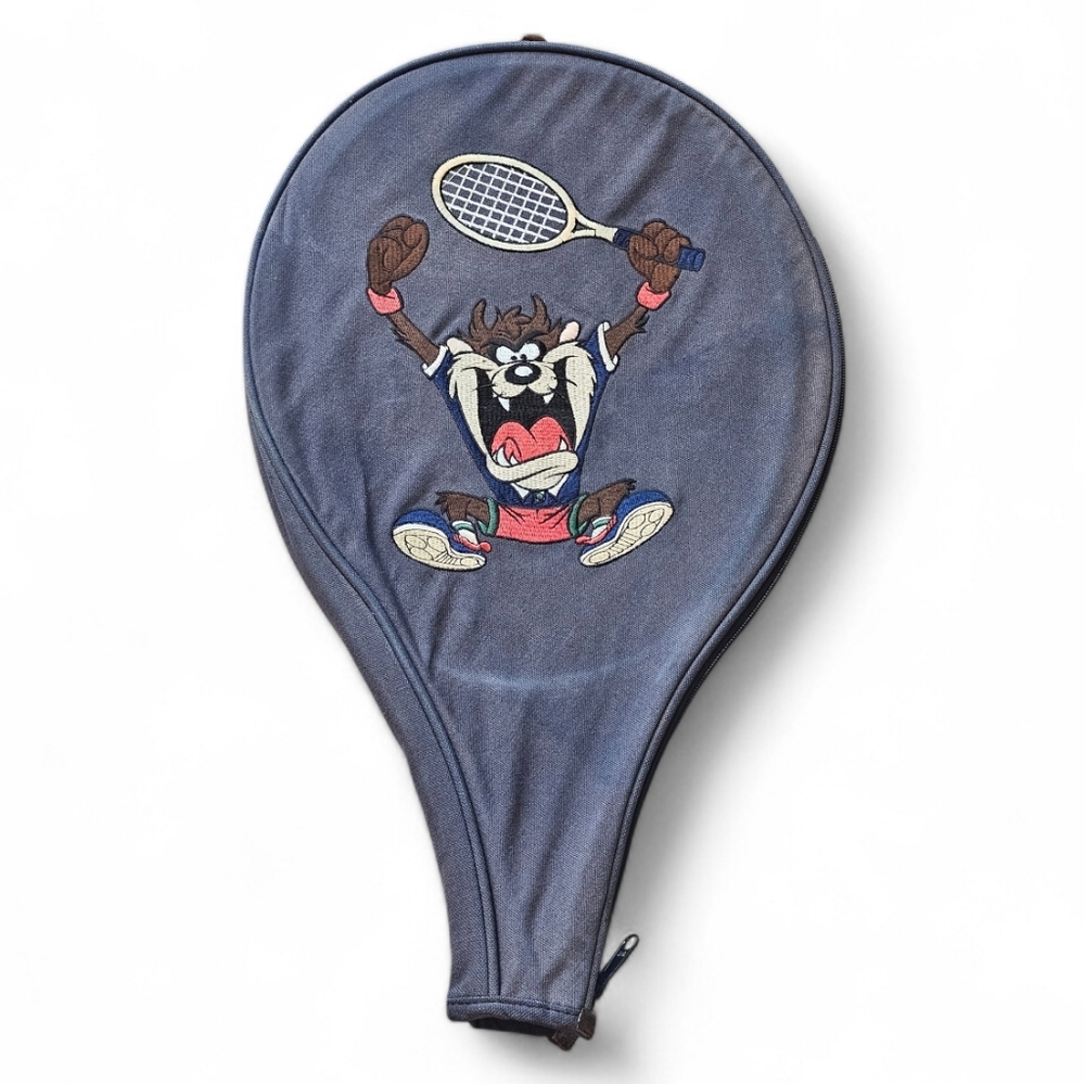 VTG 1993 Warner Bros Looney Tunes Taz Tasmanian Devil 19" Tennis Racket Cover